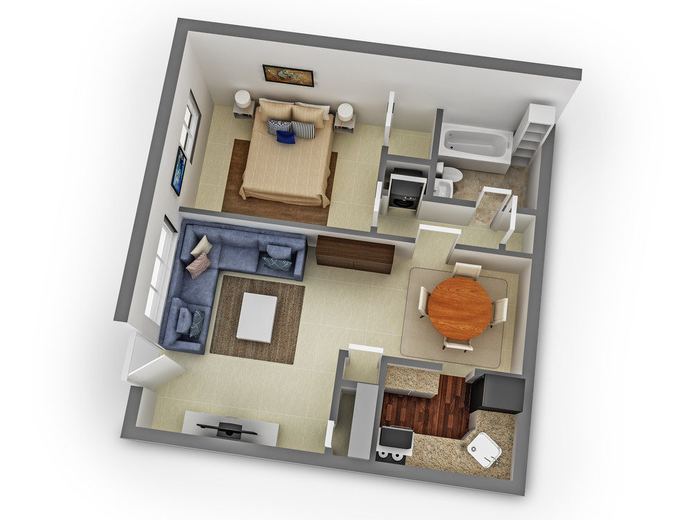 One Bedroom Floor Plan