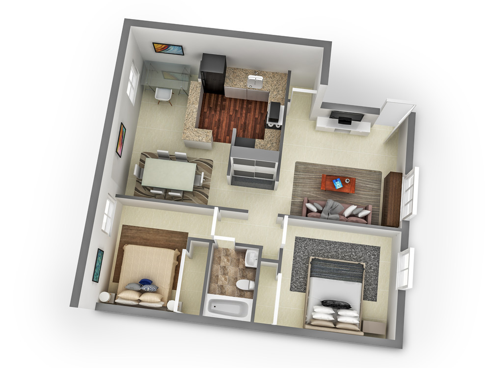 Two Bedroom Nook Floor Plan