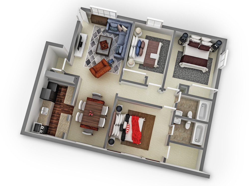 Three Bedroom Floor Plan